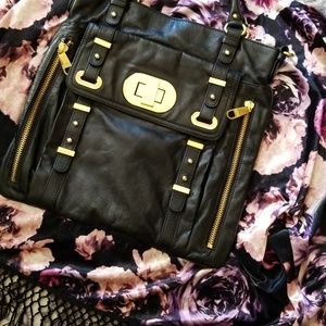 Badgley Mischka Black and gold purse